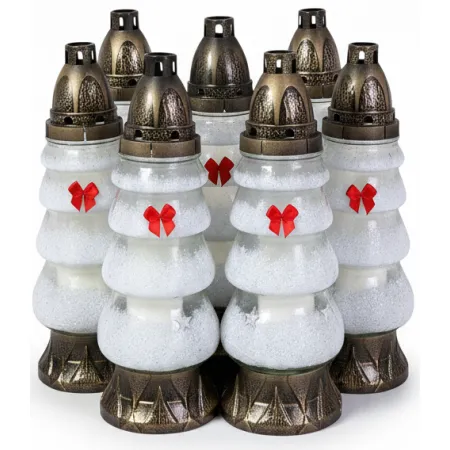 ZNICZ CHOINKA DUŻA Z BROKATEM - 763 ( 1 opakowanie 7 szt. )